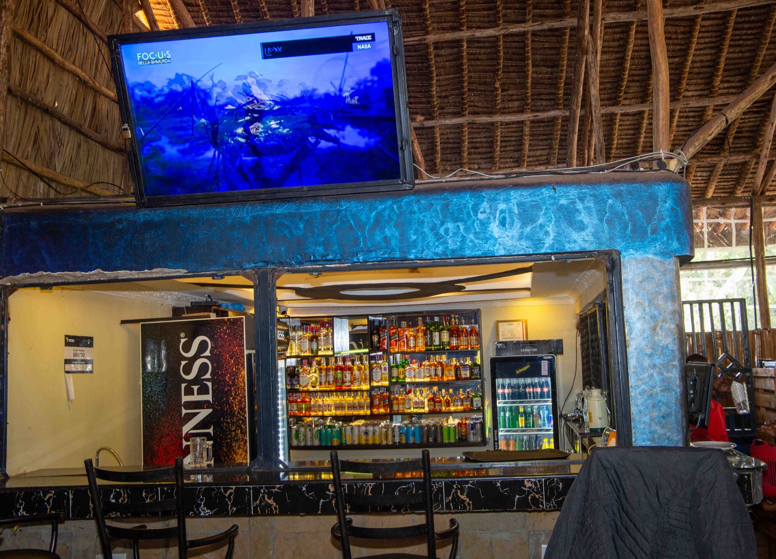 Fully stocked bar at La Casa de Ocio